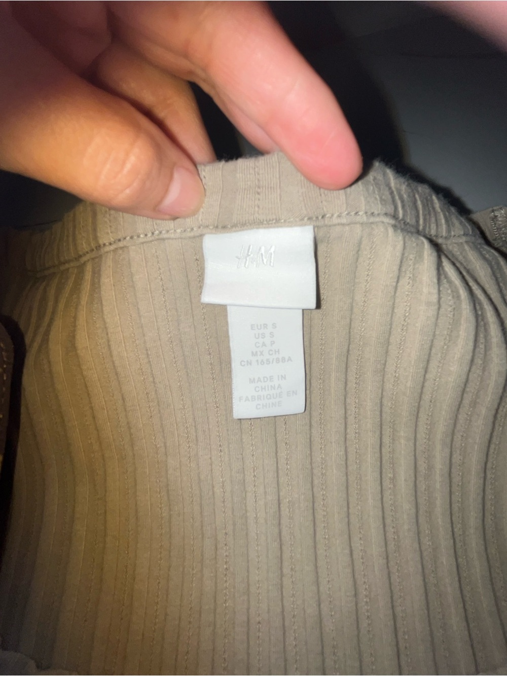 H&M Ribbed Square Neck Top - Size [S] - Excellent Condition - Picture 4 of 6